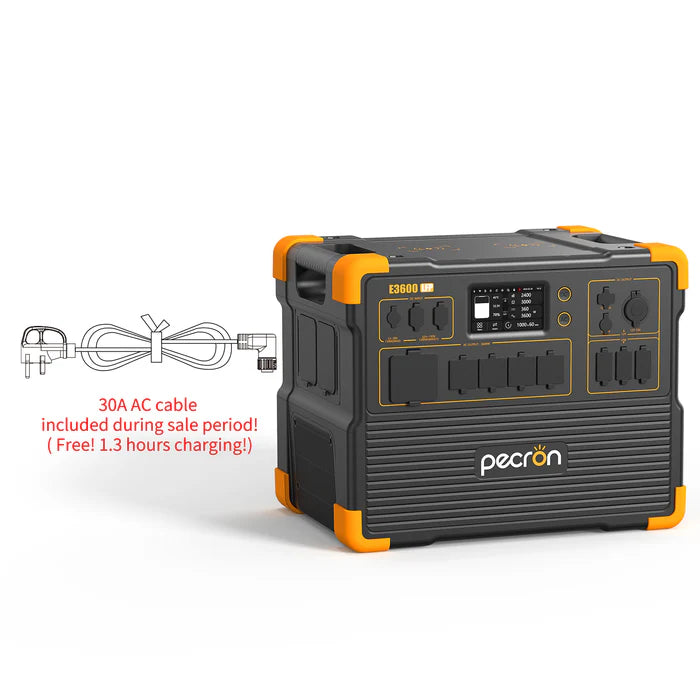 PECRON E3600LFP+Portable Power Station+ E3600LFP+2*EP3000-48V