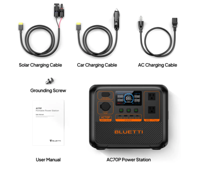BLUETTI AC70P Portable Power Station 1000W 864Wh
