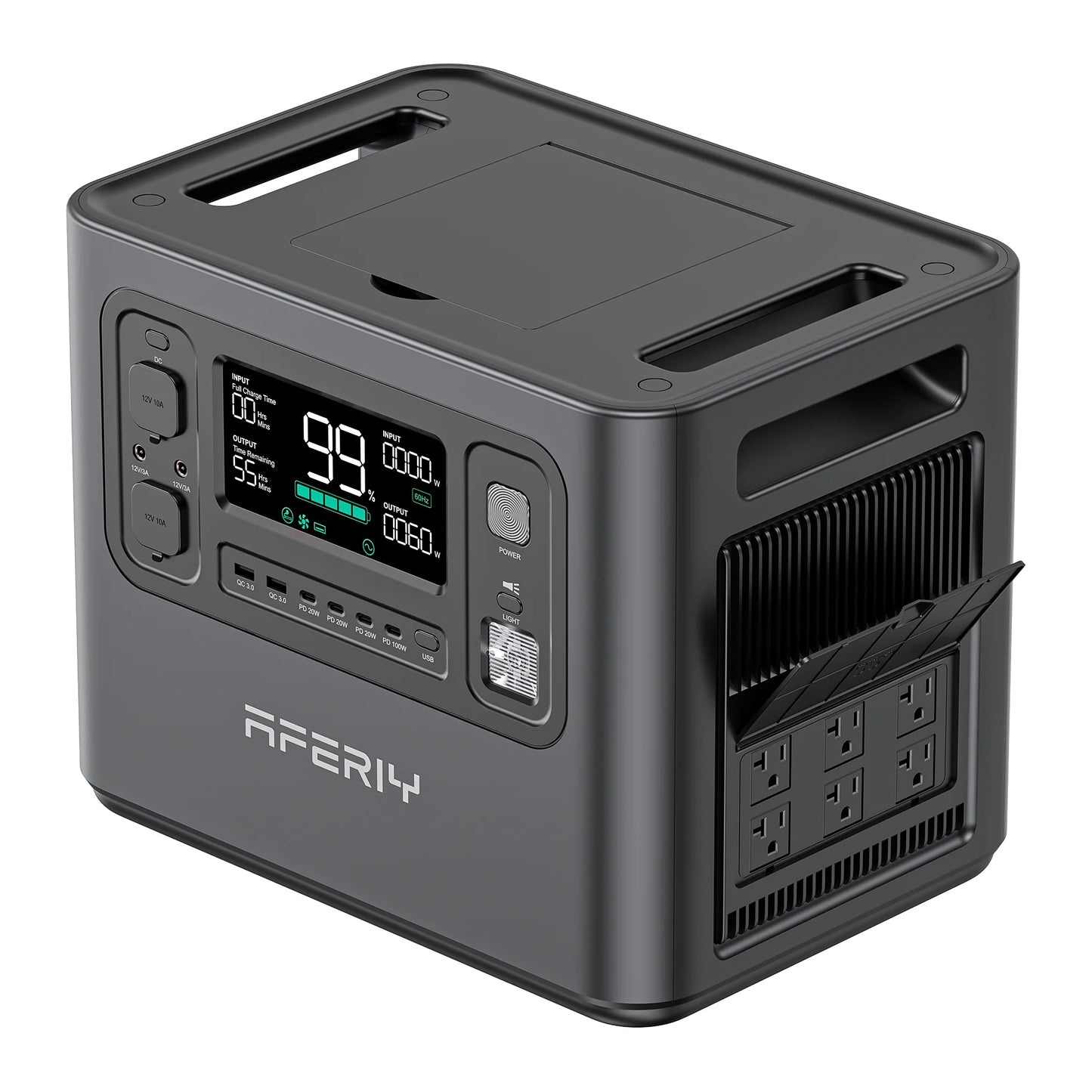 AFERIY P210 Portable Power Station2400W, 2048Wh, APP | 400W Solar Input