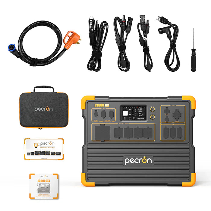 PECRON E3600LFP+Portable Power Station+ E3600LFP+2*EP3000-48V