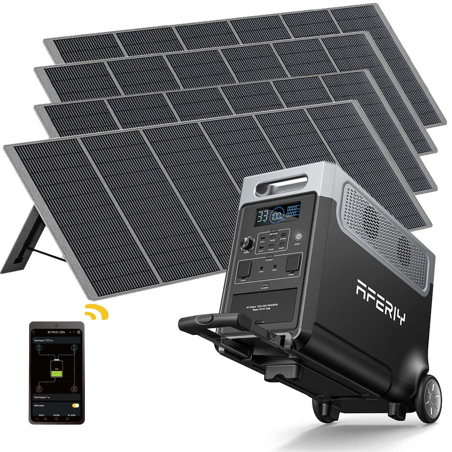 AFERIY P310 Portable Power Station 3600W Output, 11520Wh Capacity, APP