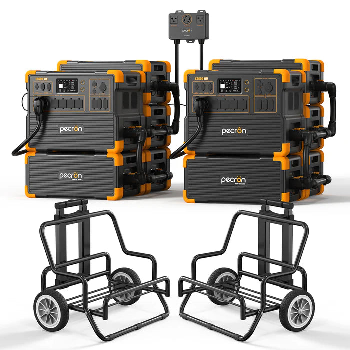 PECRON E3600LFP+Portable Power Station+ E3600LFP+8*EP3000-48V+240V box