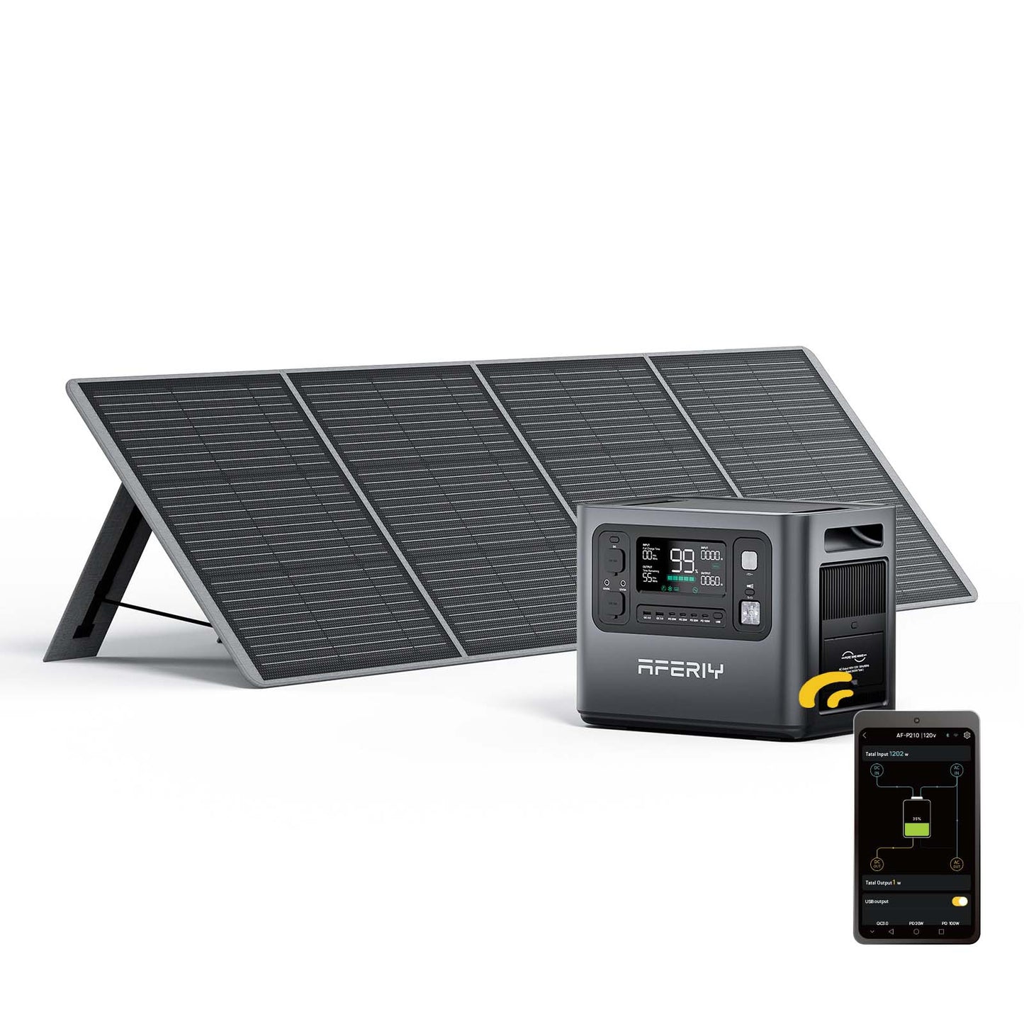 AFERIY P210 Portable Power Station2400W, 2048Wh, APP | 200W Solar Input