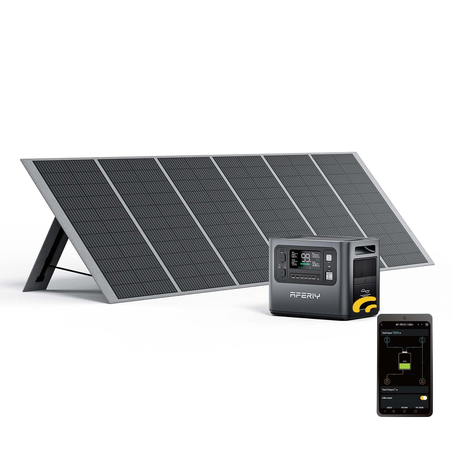 AFERIY P210 Portable Power Station2400W, 2048Wh, APP | 400W Solar Input